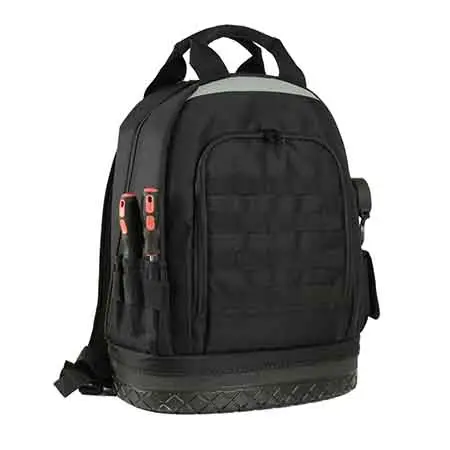 black backpack tool bag with thick EVA base
