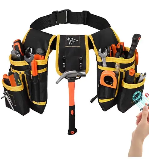 the belt and tool pouch