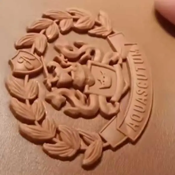 engrave leather logo