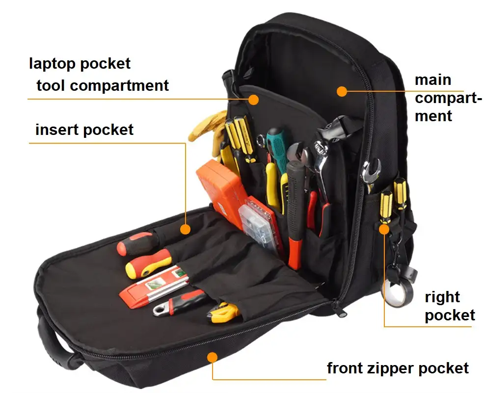 inside insert pockets for tools