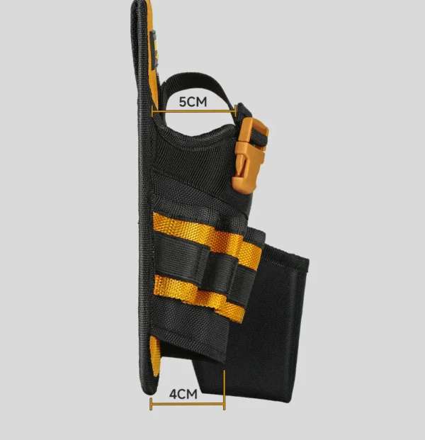 side of drill holster with bit holders