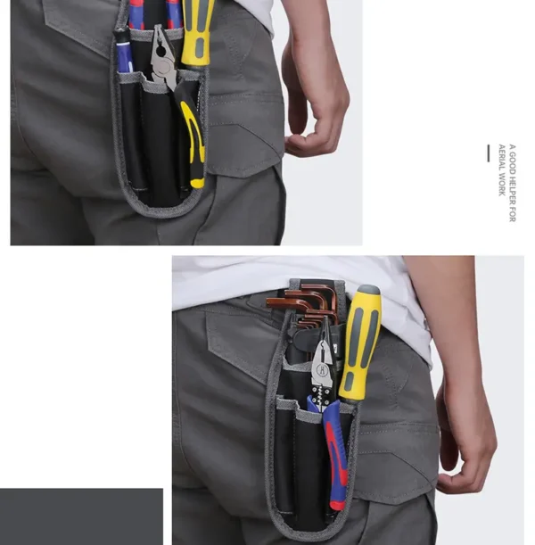 tool pouch with belt clip with tools for men