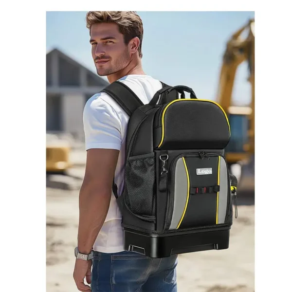 tool backpack with men picture
