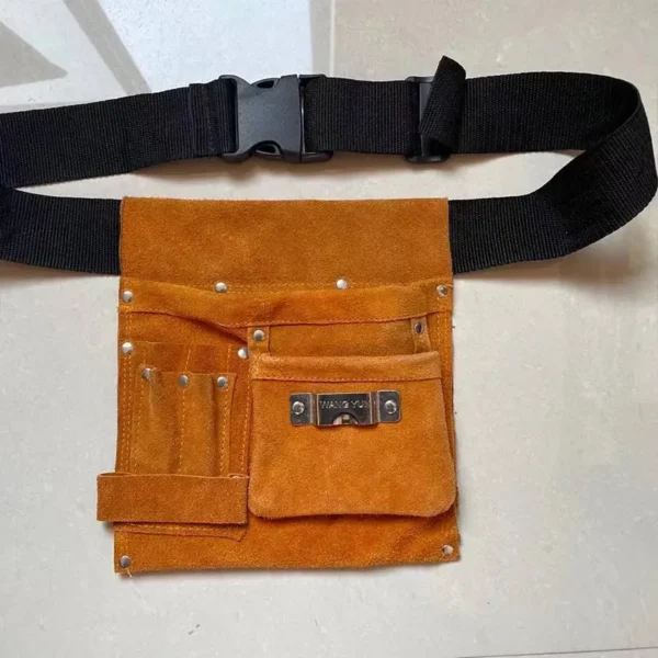 custom leather nail pouch for work belt