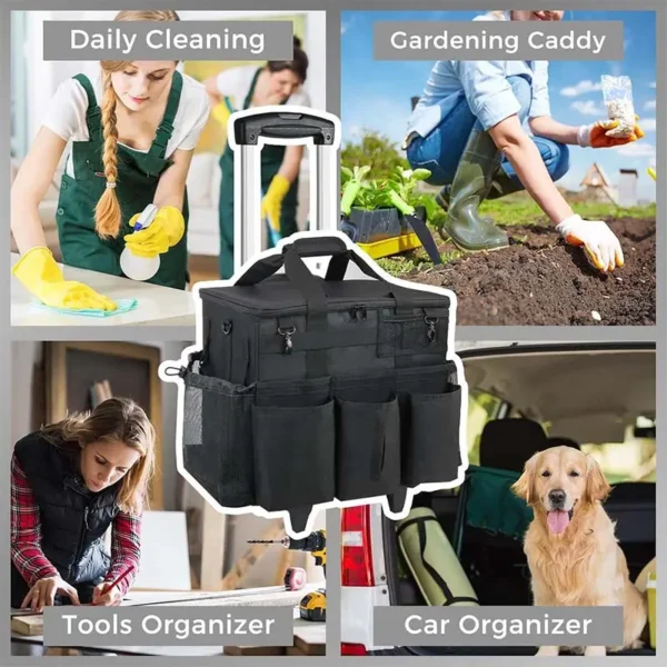 convertible cleaning bag – rolling or shoulder carry