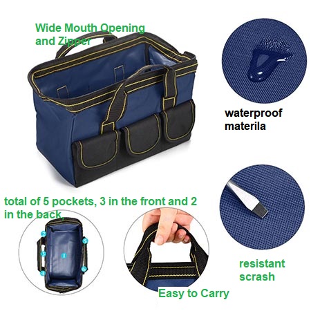 900D waterproof tool tote bag