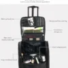wholesale rolling nail art makeup case with detachable clear pouches